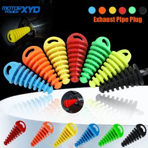 범용 오토바이 ATV 배기 파이프 플러그 테일 파이프 PVC 에어 블리더 플러그 워시 Yamaha Honda Kawasaki Suzuki KTM 액세서리
