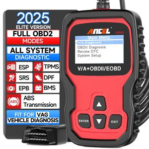 VW 자동차 코드 리더 오일 용 Ancel VD500 OBD2 스캐너 EPB DTC TP ABS SRS V.A.G 용 Audi 용 전체 시스템 진단 도구