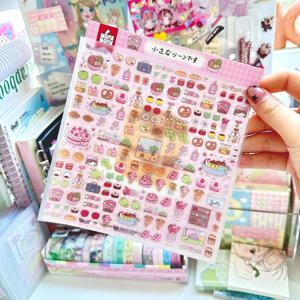 귀여운 동물 장식 스티커 Kawaii 스퀘어 스티커 스크랩북 편지지 Diy 예술 공예 앨범 재료 스티커
