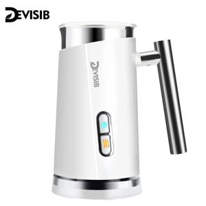 DEVSIB 3-in-1 전기 우유 거품기 300ml 커피 라떼 카푸치노 마끼아또 핫 초콜릿용 자동 따뜻한 & 차가운 거품 제조기