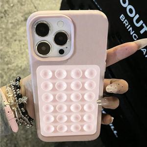 럭셔리 3D 흡입 컵 스탠드 리치 패턴 전화 케이스 iPhone 16 15 14 Pro Max Plus 11 12 13 Pro 14 15 Plus XR XS 16E 커버