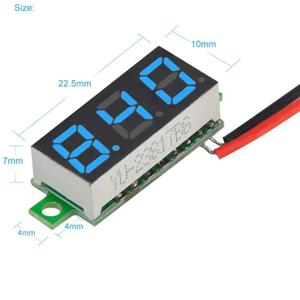 0 28 인치 DC LED 디지털 전압계 0 100V 전압 측정기 자동차 자동차 모바일 전원 전압 테스터 감지기 12V 빨간색 녹색 파란색 노란색