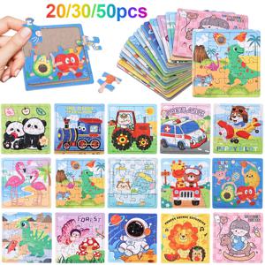 10-50Pcs 미니 만화 동물 종이 지그 소 퍼즐 교육 장난감 어린이 생일 파티 호의 선물 학교 보상 Pinata 필러