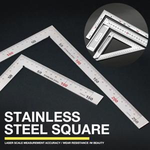 30/50CM 각도 사각형 눈금자 90도 직각 눈금자 스테인레스 스틸 삼각형 눈금자 목공 게이지 측정 도구