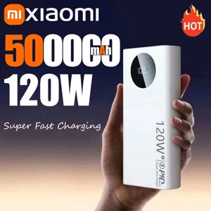 Xiaomi 50000mAh 보조베터리 120W 고속 충전 대용량 휴대용 배터리 충전기 iPhone Samsung Huawei 용 Moblie 보조베터리
