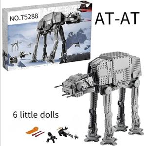 1267pcs 뜨거운 영화 게임 스타 제국 Hoth 전투 AT-AT Snowtrooper 육군 폭행 전동 워커 모델 75288 블록 생일 선물