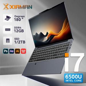 샤먼 15.6인치 휴대용 노트북 컴퓨터 인텔 코어 i7 6500U 윈도우 11 프로 게이밍 노트북 16GB DDR4 512GB 1TB SSD 노트북 PC 게이머