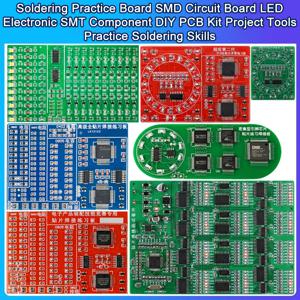 납땜 연습 보드 SMD 회로 기판 LED 전자 SMT 구성 요소 DIY PCB 키트 프로젝트 도구 연습 납땜 기술