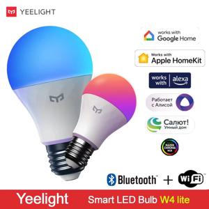 Yeelight 스마트 LED 전구 W4 Lite E27 BLE+WIFI 800lm 8W 2700-6500K 원격 제어 스마트 홈은 Homekit, Google, Alexa에서 작동합니다.