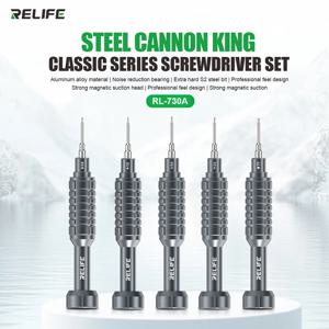 RELIFE RL-730A 강철 대포 킹 클래식 시리즈 스크루 드라이버 강력한 자기 흡입, 추가 하드 S2 강철 비트 수리 도구