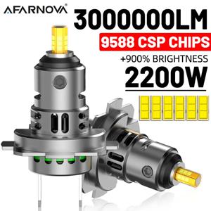 2200W 360 H7 LED 자동차 헤드라이트 전구 Canbus 3000000 자동차 터보 미니 사이즈 H7 LED 헤드램프 6000K 12V 무선용 LM 라이트 팬 포함