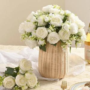 페르시아 모란 웨딩 부케, 인조 꽃, 모란, 발렌타인 장식, DIY 꽃병, 홈 거실 장식, 1 묶음 5 개