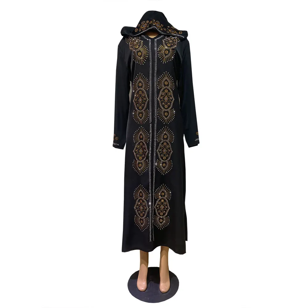 이슬람 abaya 여자 이슬람 라마단 kebaya 후드 긴 소매 다이아몬드 kaftan 휴일 드레스 eid 이슬람 드레스 abayas