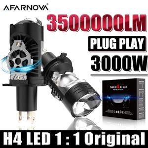 H4/9003/HB2 LED 헤드라이트 전구 프로젝터 렌즈 Canbus 슈퍼 밝은 LED 3000W 3500000LM 6000K Hi/Low Light 자동차 및 오토바이에 적용