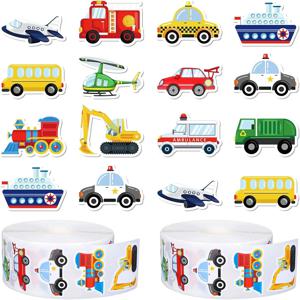 500/1000 Pcs Easykart 트럭 차량 스티커 건설 스티커 롤 어린이를위한 청소년 차량 자동차 변기 스티커 홈 파트