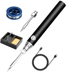 USB 충전식 휴대용 무선 납땜 다리미 도구 키트, 온도 조정 용접 도구 펜, 집 수리 DIY