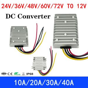DC 24V 36V 48V 60V 72V 18-90V ~ 12V 10A 20A 30A 40A DC DC 컨버터 스텝 다운 전압 레귤레이터 변압기 자동차 전원 공급 장치
