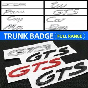 자동차 로고 편지 후면 테일 트렁크 데칼 엠블럼 배지 스티커 PORSCHE 터보 GTS macan cayman boxster panamera 용 데칼 스타일링.
