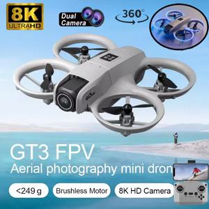 새로운 오리지널 GT3 미니 드론 8K GPS 전문 HD 항공 사진 원격 제어 항공기 HD 듀얼 카메라 Quadcopter 장난감 선물