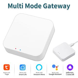 Tuya 다중 모드 게이트웨이 ZigBee 3.0 Bluetooth 허브 홈 브리지 스마트 라이프 APP 원격 제어는 Alexa Google Assistant와 함께 작동합니다.