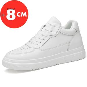 리프트 스니커즈 남자 엘리베이터 신발 높이 증가 깔창 8cm 화이트 블랙 키가 큰 신발 남성 레저 패션 스포츠 플러스 사이즈 36-44