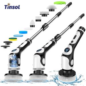 TINSOL 11-in-1 다기능 전기 청소 브러시 ​​음성 충전식 스마트 회전 청소 브러시 ​​주방 청소 브러시