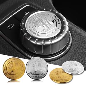 1pcs 알루미늄 로고 자동차 엔진 시작 버튼 커버 스티어링 휠 스티커 배지 메르세데스 벤츠 AFFALTERBACH AMG 로고 장식