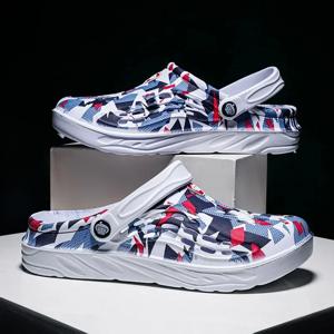 2024 새로운 패션 샌들 남성 방해 샌들 편안한 통기성 Zapatillas Hombre 비치 샌들 남성 방해 슬리퍼 부드러운 바닥