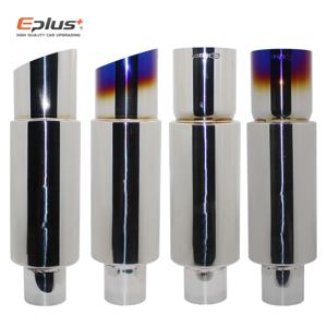 EPLUS 자동차 배기관 머플러 테일 파이프 범용 고품질 스테인레스 스틸 인터페이스 51 57 63MM 배기 시스템 끝