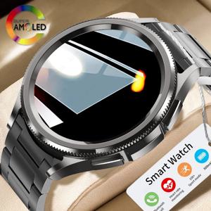 2025 새로운 스마트워치 6 남성용 아웃도어 스포츠 100+ 스포츠 모드 IP68 방수 시계 AMOLED HD 스크린 스마트워치 안드로이드 IOS