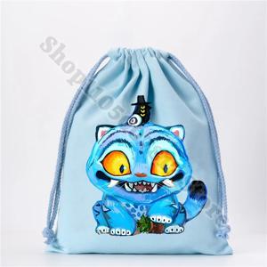 KPop 악마 사냥꾼 Drawstring 가방 어린이 애니메이션 인쇄 핸드백 어린이 귀여운 면화 보관 주머니 캐주얼 액세서리 가방 선물