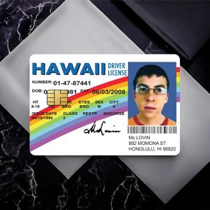 Mclovin 은행 신용 카드 버스 패스 스티커 멋진 장식 방수 4PCS 카드