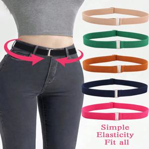 1pc 여성용 탄성 편안하고 조절 가능한 프리 사이즈 미끄럼 방지 바지 벨트, 대부분에 적합