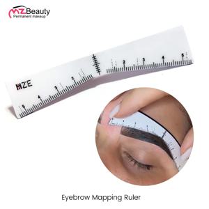 매핑 눈썹 눈금자 스티커 마이크로 블레이드 접착제 눈썹 측정 스텐실 눈썹 쉐이핑 도구 문신 Desgin 메이크업 공급