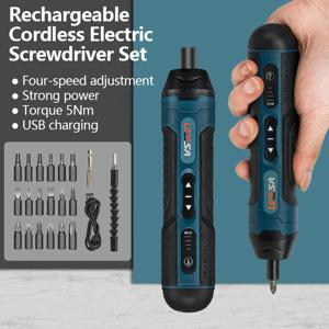 1300MAH 충전식 무선 전기 스크루 드라이버 세트 3.6V 전원 스크루 드라이버 드릴 4 토크 스크류 드라이버 가정용 수리 도구