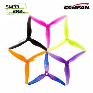 2 쌍/4 개 Gemfan 51433 5 인치 3 블레이드/트라이 블레이드 프로펠러 소품 CW CCW FPV 레이싱 드론 용 브러시리스 모터 FPV 프로펠러
