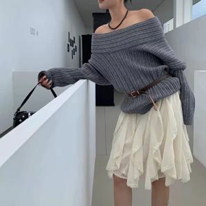 Deeptown 한국 스타일 레이스 Tulle 스커트 여성 Fairycore 달콤한 우아한 프릴 스커트 빈티지 streetwear 불규칙한 레이어드 스커트