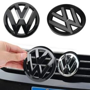 2pcs 자동차 앞 그릴/후면 엠블럼 뚜껑 커버 로고 스티커 폭스 바겐 폭스 바겐 폴로 Scirocco 골프 5 6 7 8 MK5 MK6 MK7 MK8 sportvan