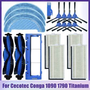 Cecotec Conga 1090 1790 티타늄 울트라 진공 청소기 교체 메인 브러시 Hepa 필터 걸레 천 롤러 브러시 커버 부품