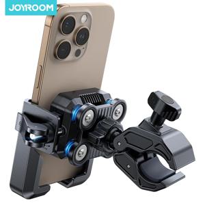 Joyroom 오토바이 전화 마운트 홀더 듀얼 진동 댐퍼 4.7 ''-7'' 전화 용 범용 자전거 자전거 전화 마운트
