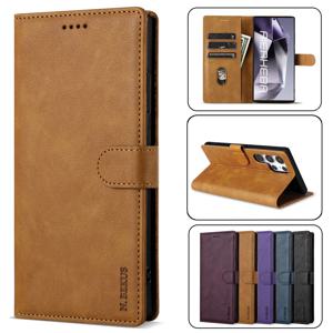 삼성 갤럭시 S25 S24 S23 울트라 S22 S21 FE S20 S10 플러스 Note20 플립 북 카드 지갑 커버 Etui에 대한 비즈니스 가죽 전화 케이스
