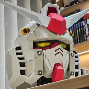 새로운 Rx-78-02 헬멧 사이버 펑크 마스크 Mech 로봇 헬멧 라이트 터치 컨트롤 패션 코스프레 의상 할로윈 장난감 Collectible Gift