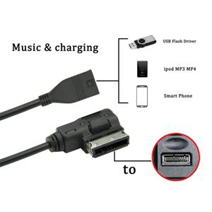 음악 인터페이스 케이블 어댑터, USB 음악 인터페이스, AMI MMI AUX MP3 케이블 어댑터, Q5, Q7, R8, A3, A4, A5, A6 용