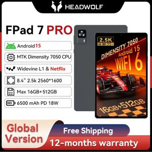헤드울프 FPad7 PRO 안드로이드 15 태블릿 8인치 2.5K HD 최대 16GB+512GB, 6500mAh PD18W, 8MP+16MP 카메라, SIM 4G LTE WiFi 6