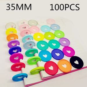 100PCS35MM 사랑 플라스틱 바인딩 링 루스 리프 버섯 구멍 노트북 바인딩 디스크 메모장 핸드 레저 루스 리프 버클