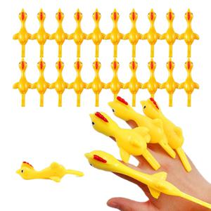 4-15pcs Slingshot 고무 치킨 Fidget 장난감 Flingers Stretchy Shoot off 터키 참신 모듬 스트레스 릴리버 어린이 성인 장난감
