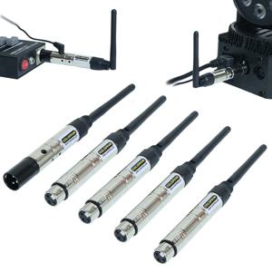 무선 DMX 컨트롤러 송신기 및 수신기, 무대 PAR 무빙 헤드 라이트용 DMX512 신호, 2.4GHz