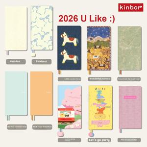 Kinbor 2026 주간 플래너 포켓 사이즈 노트 주간 계획 메모장 일정 계획 도서 펀치 효율성 매뉴얼 일일 쓰기