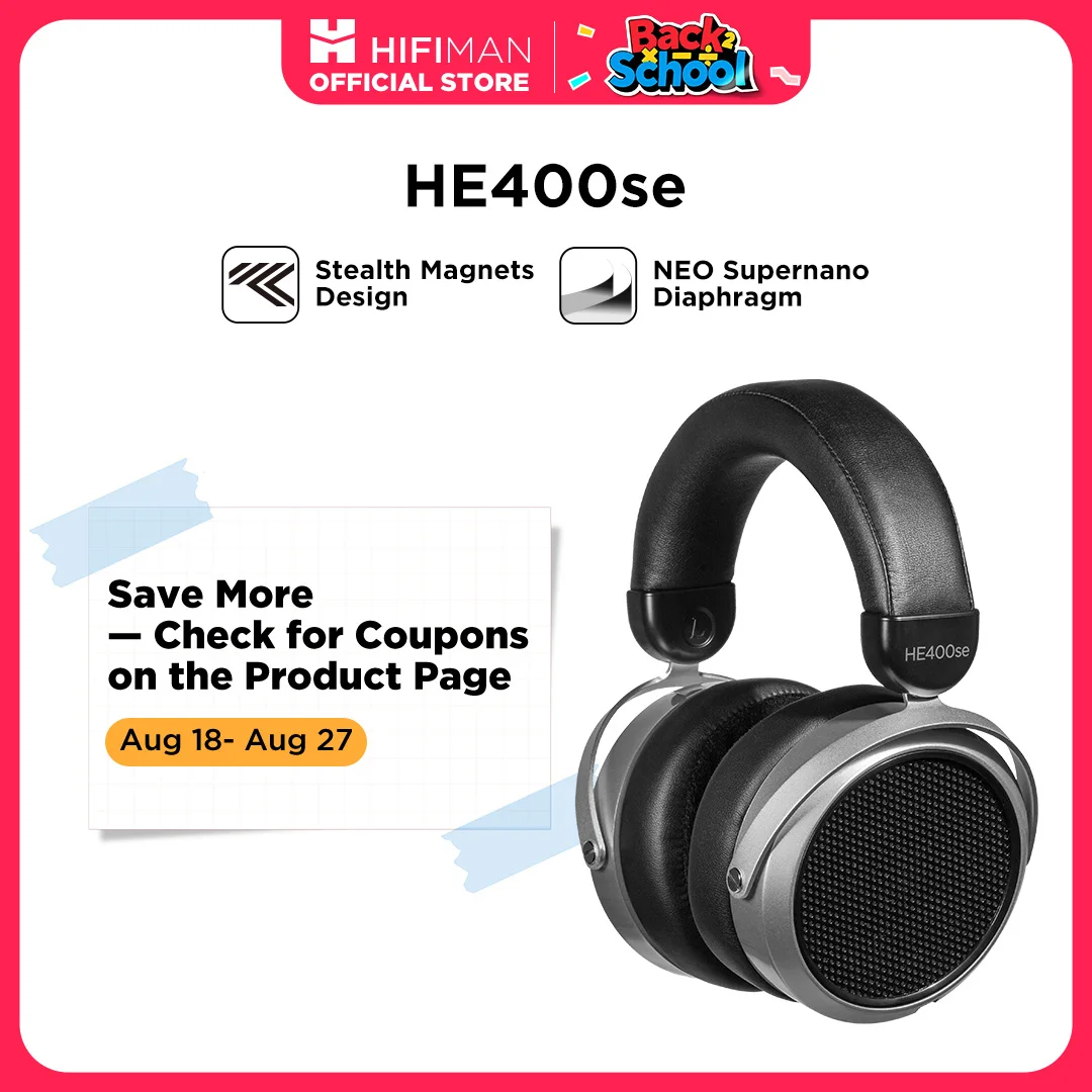 HIFIMAN HE400SE 스텔스 자석 오버 이어 오픈 백 풀 사이즈 평면 자기 유선 헤드폰