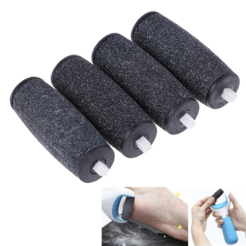 4 Pcs 풋 케어 도구 헤드 Pedi 하드 스킨 리무버는 Scholls 파일 용 교체 롤러를 리필합니다.